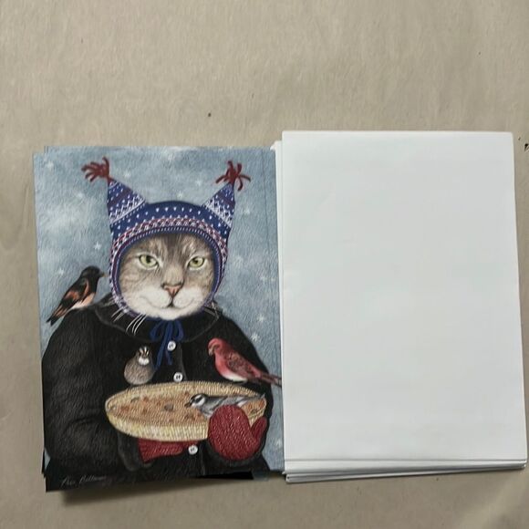 HAT CAT WITH WILD‎ BIRD HOLIDAY CARD BUNDLE 19 - Picture 2 of 5